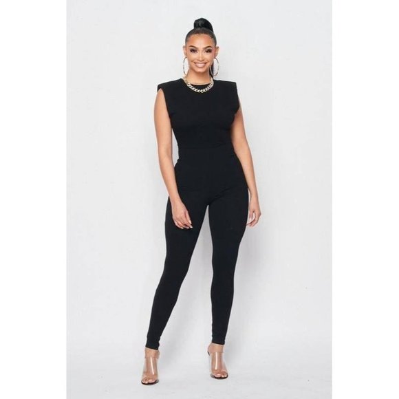 From The Top Jumpsuit-In Black - Picture 3 of 8